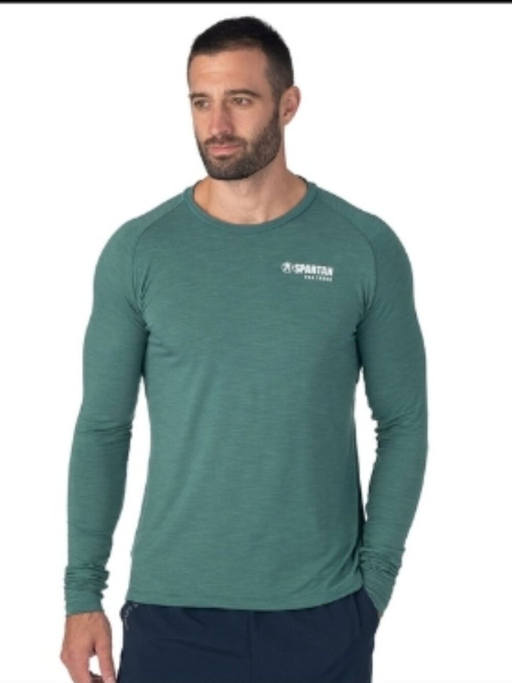 Spartan Race Training Long Sleeve Shirt Men’s Green Athletic Performance Size L